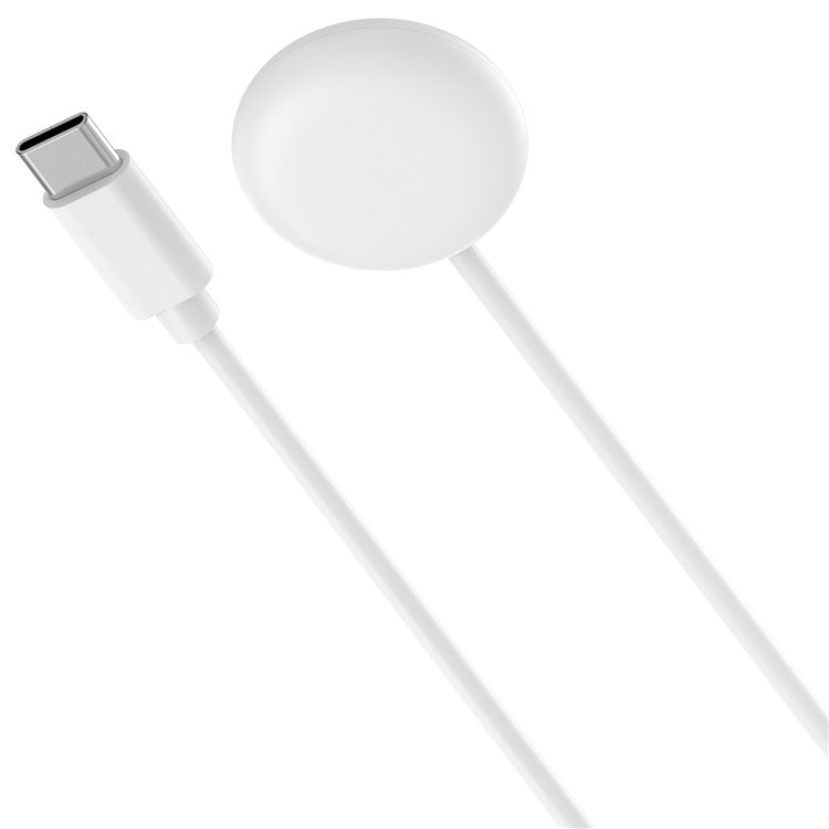 100cm Charging Dock for Google Pixel Watch 3 45mm / 41mm / Watch 2 / Fitbit Ace LTE Charger Magnetic Charging Cable - White / Type-C Interface
