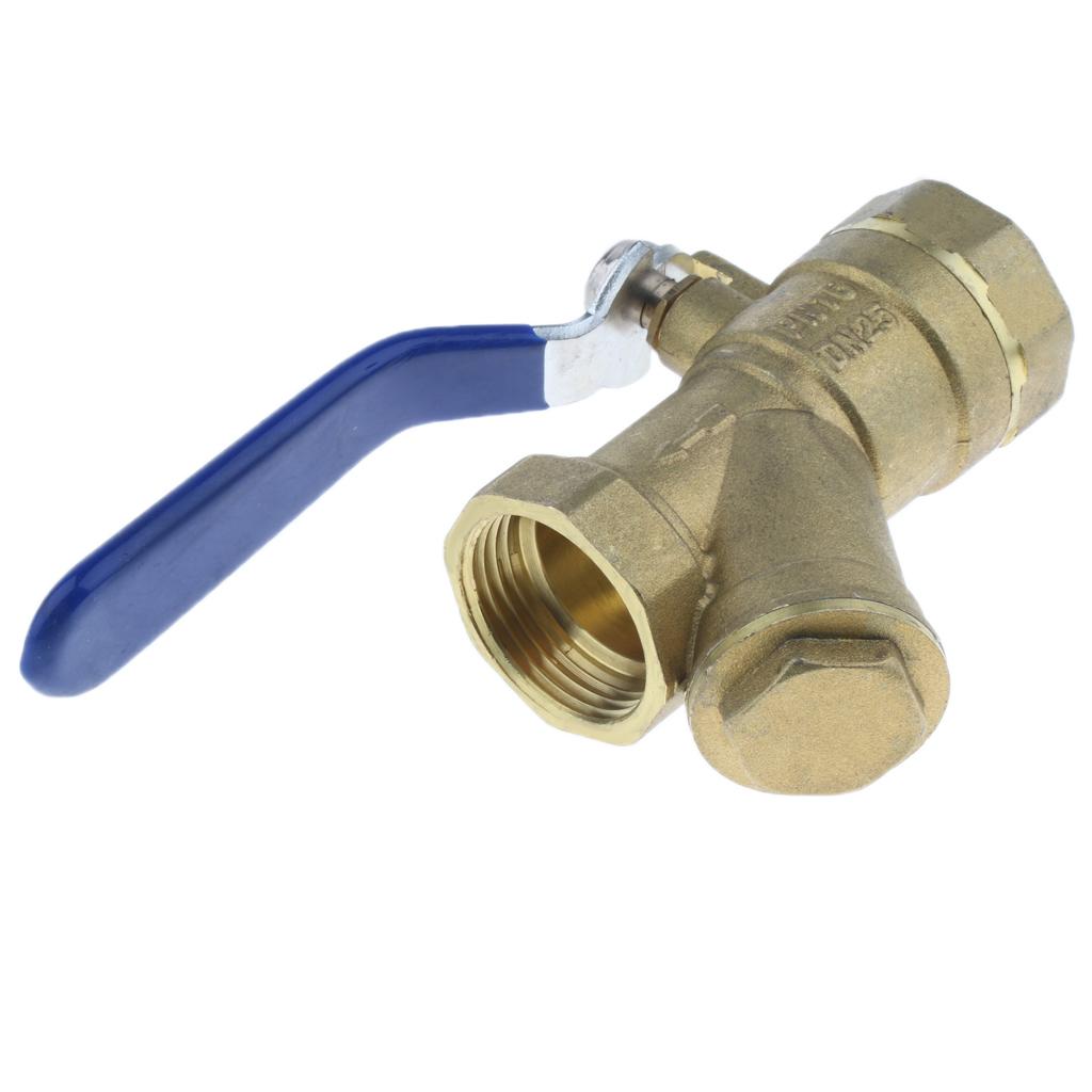 18Pcs 1 Brass Ball Valve Shut Off Female Thread with Filter Strainer DN25"