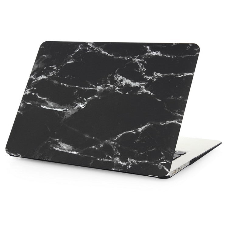 Marble Pattern Hard Snap-on Cover for Macbook Air 13.3 Inch Heat-Dissipated - White / Black
