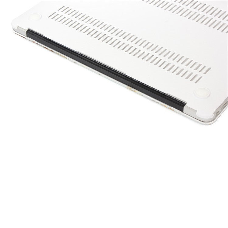 Marble Pattern Hard Snap-on Cover for Macbook Air 13.3 Inch Heat-Dissipated - White / Black