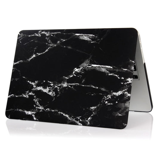 Marble Pattern Hard Case for Macbook Pro 13.3 with Retina Display - White / Black