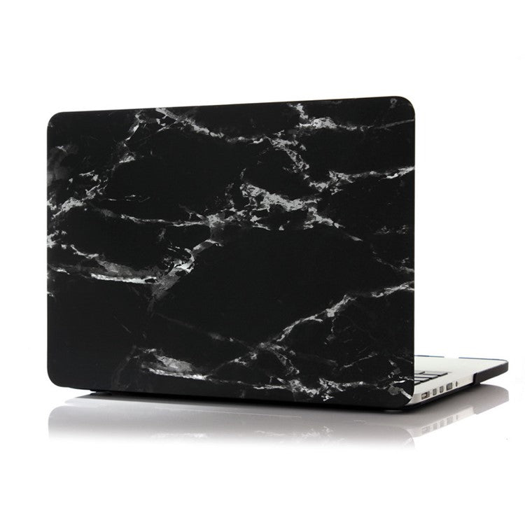 Marble Pattern Hard Case for Macbook Pro 13.3 with Retina Display - White / Black