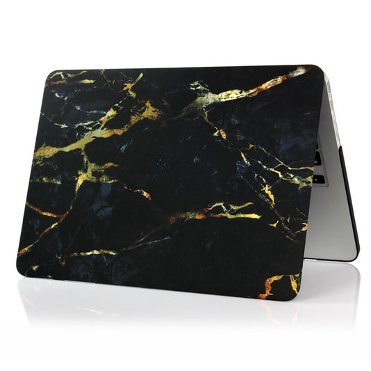 Marble Pattern Hard Shell for Macbook Pro 13.3 with Retina Display - Yellow / Black