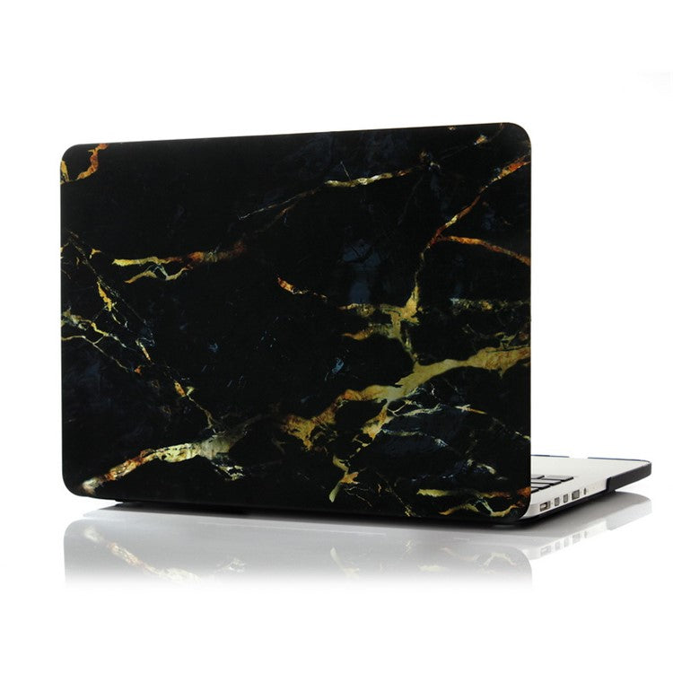 Marble Pattern Hard Shell for Macbook Pro 13.3 with Retina Display - Yellow / Black