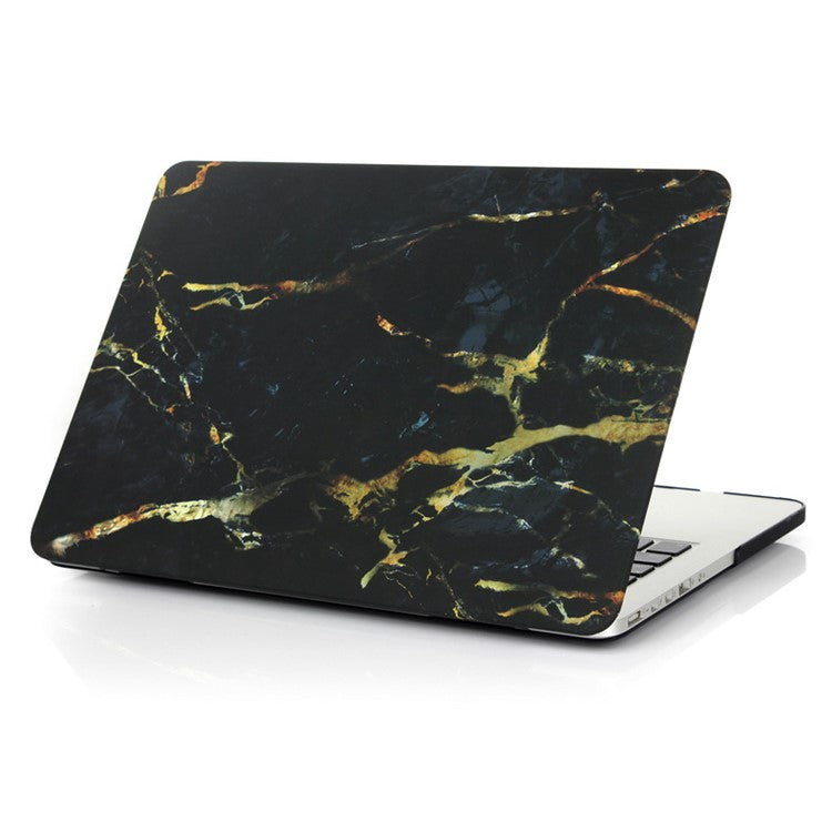 Marble Pattern Hard Shell for Macbook Pro 13.3 with Retina Display - Yellow / Black
