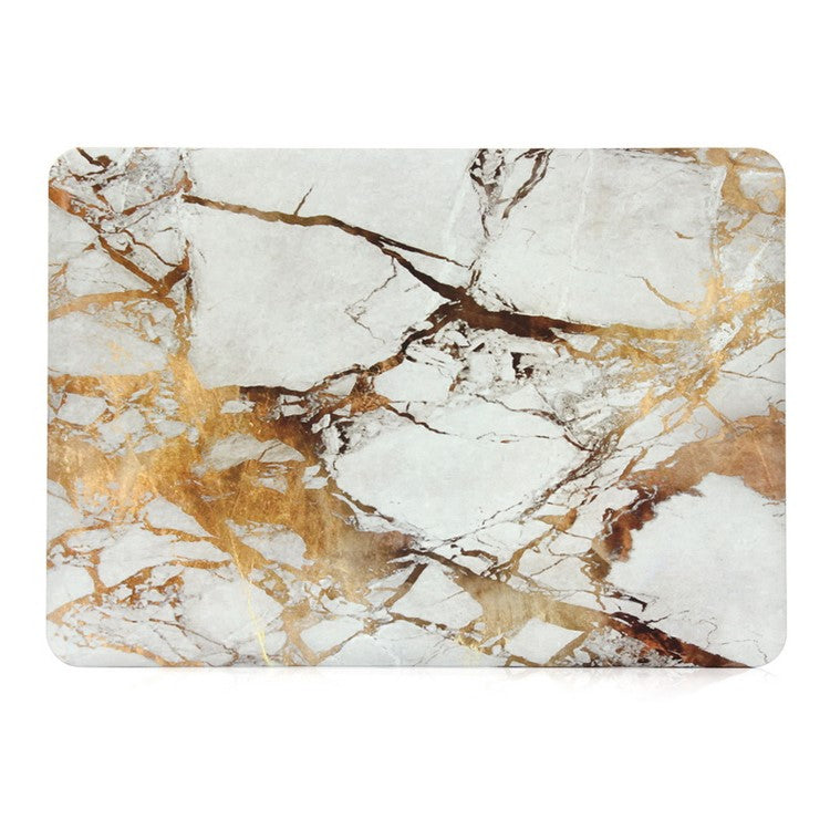 Marble Pattern Plastic Cover for Macbook Pro 13.3 with Retina Display - Gold Color / Grey