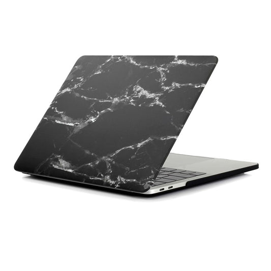 Patterned Hard Protector Case for MacBook Air 13.3" Retina Display A2337 M1 (2020)/Air 13.3'' Retina Display A2179 (2020)/Air 13.3-inch (2019) (2018) A1932 - Marble Texture / Black