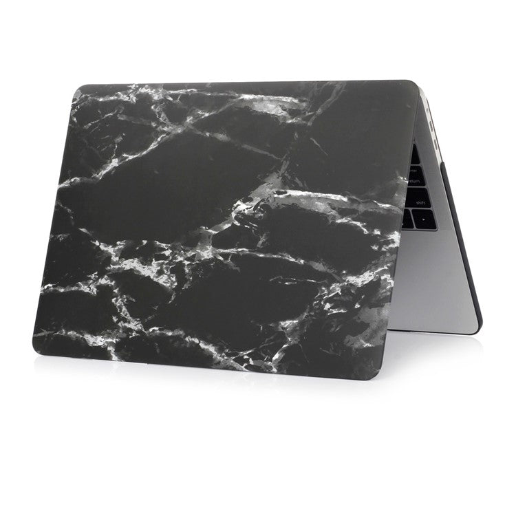 Patterned Hard Protector Case for MacBook Air 13.3" Retina Display A2337 M1 (2020)/Air 13.3'' Retina Display A2179 (2020)/Air 13.3-inch (2019) (2018) A1932 - Marble Texture / Black