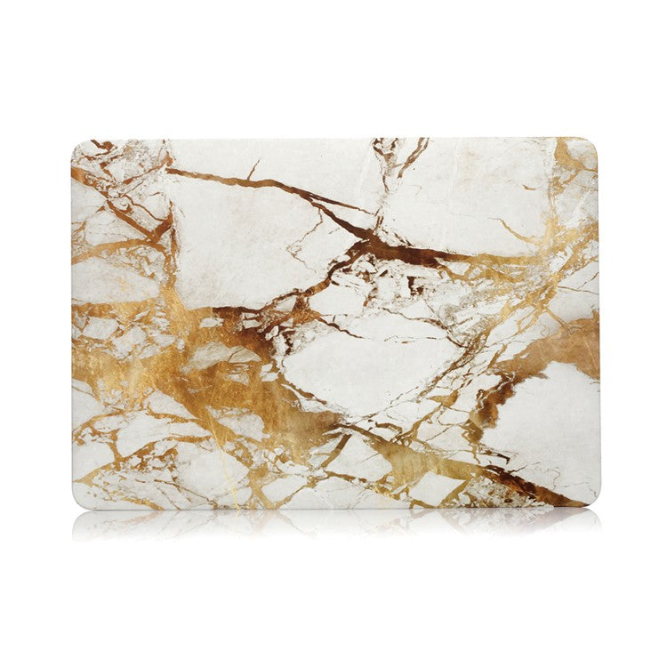 Patterned Hard Case Protector for MacBook Air 13.3" Retina Display A2337 M1 (2020)/Air 13.3'' Retina Display A2179 (2020)/Air 13.3-inch (2019) (2018) A1932 - Marble Texture / Gold