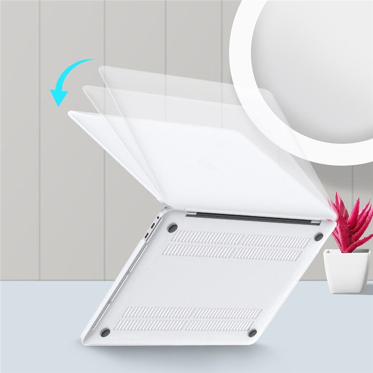 LENTION New Matte Hard Tablet Case for MacBook Air 13.3" Retina Display A2337 M1 (2020)/Air 13.3'' Retina Display A2179 (2020)/Air 13.3-inch (2019) (2018) A1932 - White