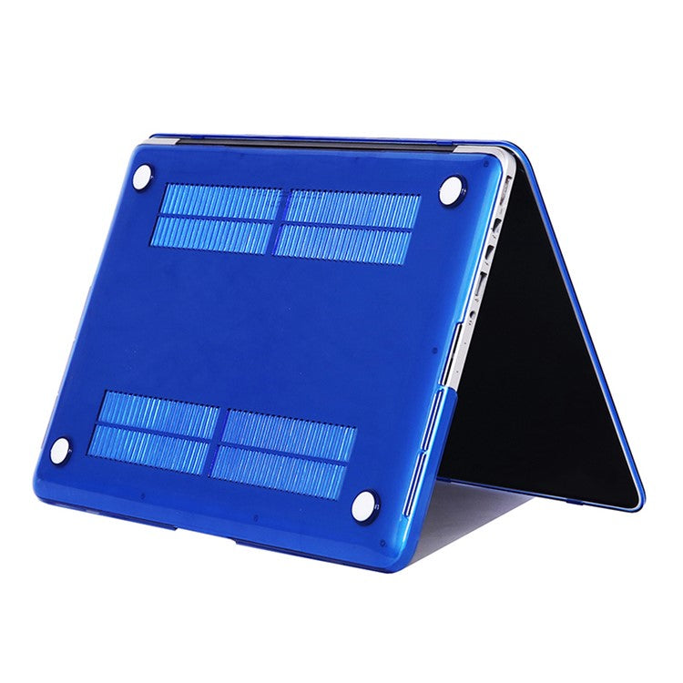 Front and Back See-through Shock Absorption Hard PC Shell Case for MacBook Pro 16 inch (2019) - Dark Blue