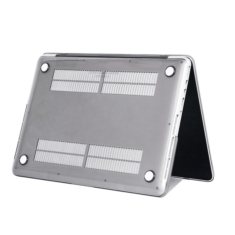 Front and Back See-through Shock Absorption Hard PC Shell Case for MacBook Pro 16 inch (2019) - Grey