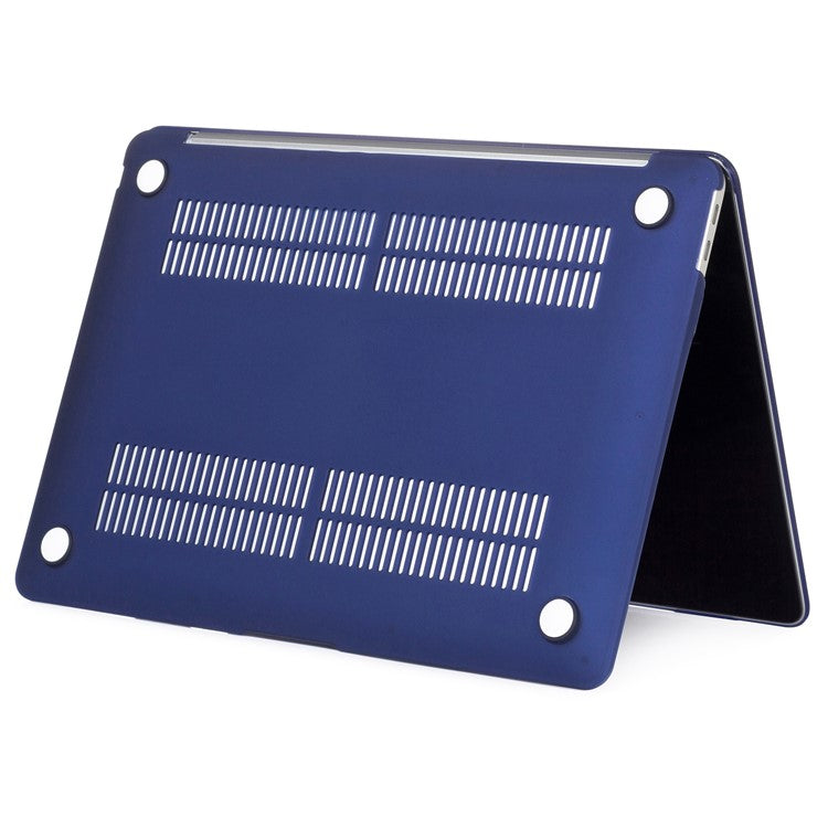 Matte Plastic Front and Back Protective Case for MacBook Pro 16 inch (2019) - Dark Blue