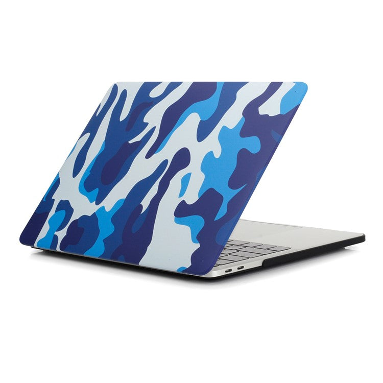 Patterned Hard Protective Case for MacBook Pro 13 inch 2016 A1706/A1708/A1989/A2159/A2251/A2289/A2338 - Camouflage Pattern / Blue