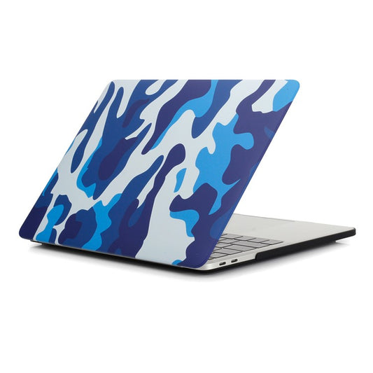 Patterned Hard Protective Case for MacBook Pro 13 inch 2016 A1706/A1708/A1989/A2159/A2251/A2289/A2338 - Camouflage Pattern / Blue