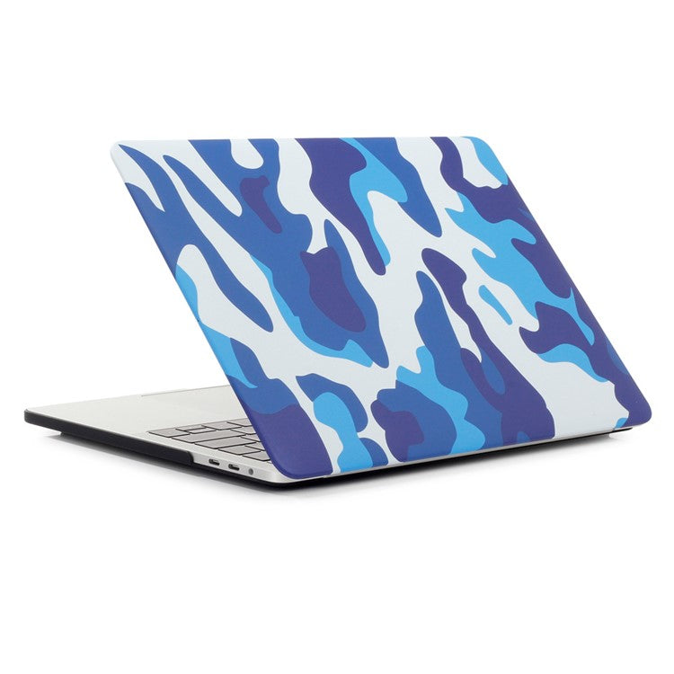 Patterned Hard Protective Case for MacBook Pro 13 inch 2016 A1706/A1708/A1989/A2159/A2251/A2289/A2338 - Camouflage Pattern / Blue