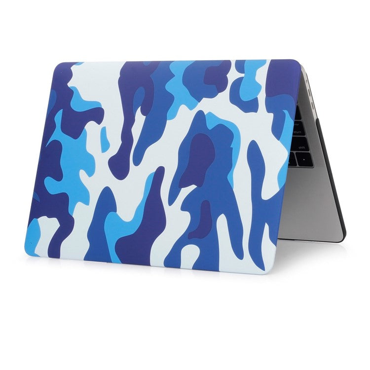 Patterned Hard Protective Case for MacBook Pro 13 inch 2016 A1706/A1708/A1989/A2159/A2251/A2289/A2338 - Camouflage Pattern / Blue