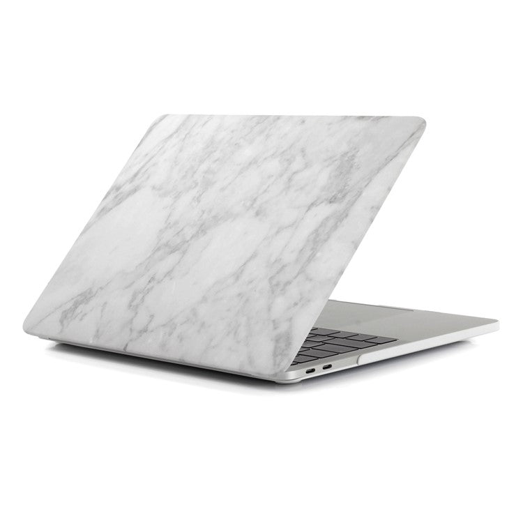 Patterned Hard Protective Case for MacBook Pro 13 inch 2016 A1706/A1708/A1989/A2159/A2251/A2289/A2338 - Marble Pattern / Light Grey