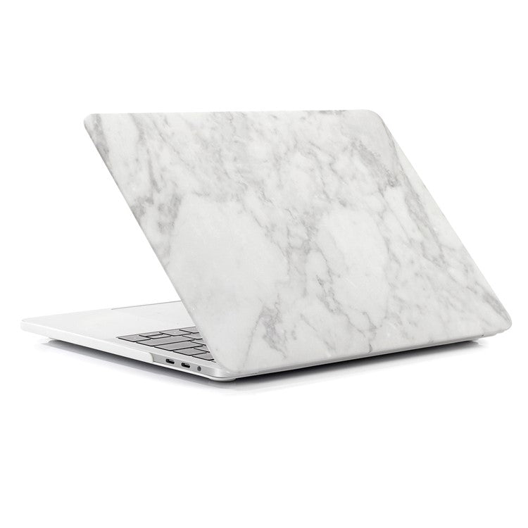 Patterned Hard Protective Case for MacBook Pro 13 inch 2016 A1706/A1708/A1989/A2159/A2251/A2289/A2338 - Marble Pattern / Light Grey