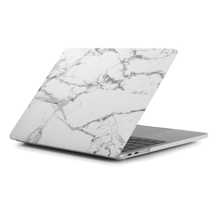 Patterned Hard Protective Case for MacBook Pro 13 inch 2016 A1706/A1708/A1989/A2159/A2251/A2289/A2338 - Marble Grain / Dark Grey