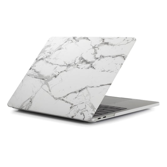Patterned Hard Protective Case for MacBook Pro 13 inch 2016 A1706/A1708/A1989/A2159/A2251/A2289/A2338 - Marble Grain / Dark Grey