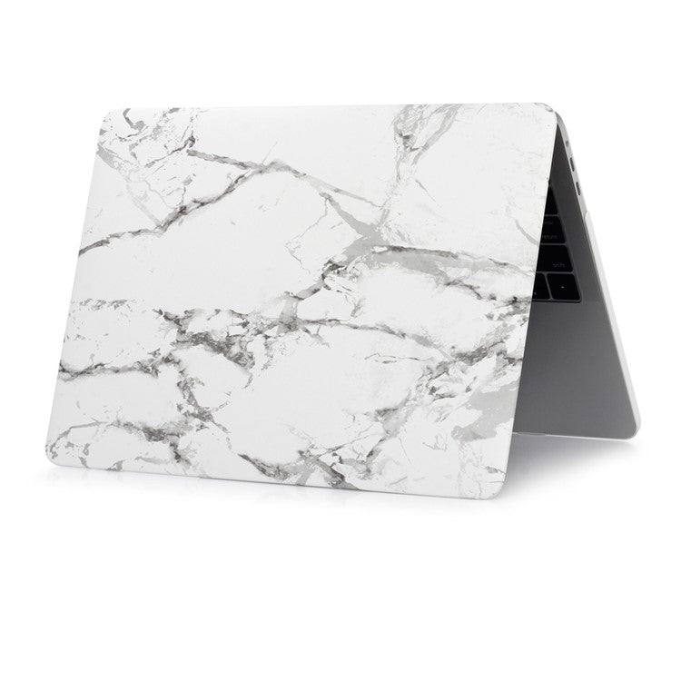Patterned Hard Protective Case for MacBook Pro 13 inch 2016 A1706/A1708/A1989/A2159/A2251/A2289/A2338 - Marble Grain / Dark Grey