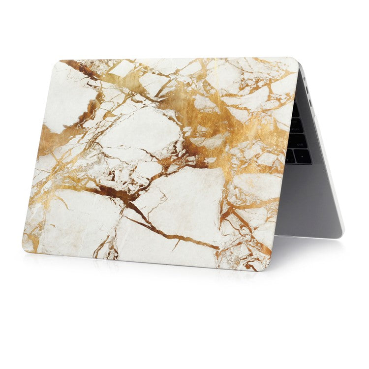 Patterned Hard Protective Case for MacBook Pro 13 inch 2016 A1706/A1708/A1989/A2159/A2251/A2289/A2338 - Marble Texture / Gold
