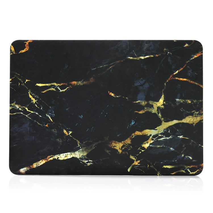 Patterned Hard Protective Case for MacBook Pro 13 inch 2016 A1706/A1708/A1989/A2159/A2251/A2289/A2338 - Marble Pattern / Black + Gold