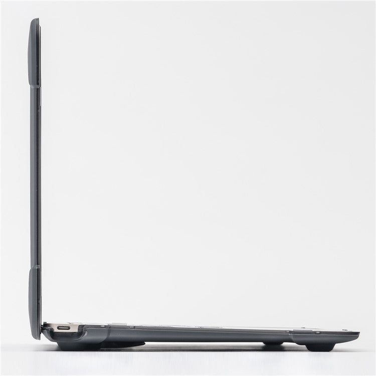 Two-pieces Plastic + TPU Hybrid Case with Stand for MacBook 12-inch with Retina Display (2015) - Grey