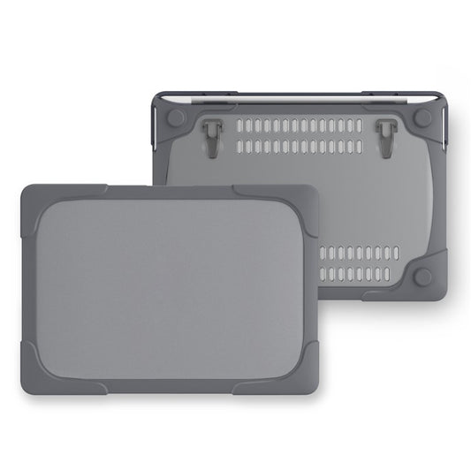Two-piece Plastic + TPU Combo Case with Stand for MacBook Pro 13-inch (2016) with Touch Bar - Grey