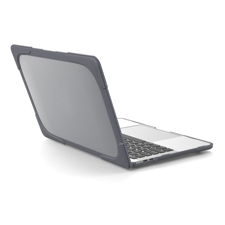 Two-piece Plastic + TPU Combo Case with Stand for MacBook Pro 13-inch (2016) with Touch Bar - Grey