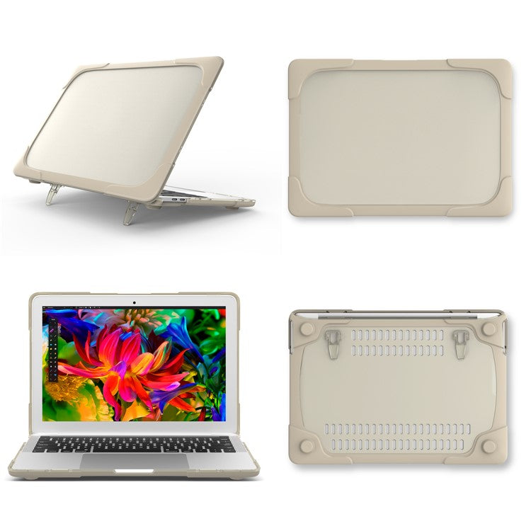 Plastic TPU 2-Piece Hybrid Cover for MacBook Pro 13-inch (2016) with Touch Bar - Khaki