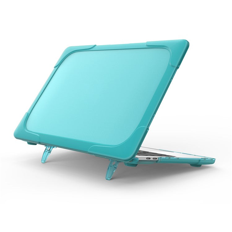 2-Piece Plastic TPU Protection Shell for MacBook Pro 13-inch (2016) with Touch Bar - Cyan