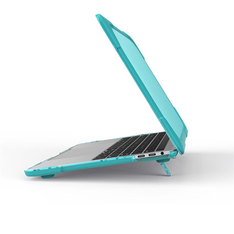 2-Piece Plastic TPU Protection Shell for MacBook Pro 13-inch (2016) with Touch Bar - Cyan