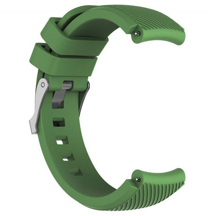 For Huawei Watch GT/Honor Watch Magic 22mm Twill Texture Silicone Watch Strap Wristband Replacement - Army Green