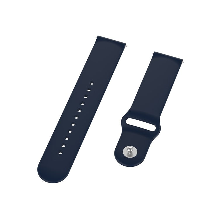 18mm Solid Color Silicone Smart Watch Replacement Strap for Xiaomi Mi Watch - Navy Blue