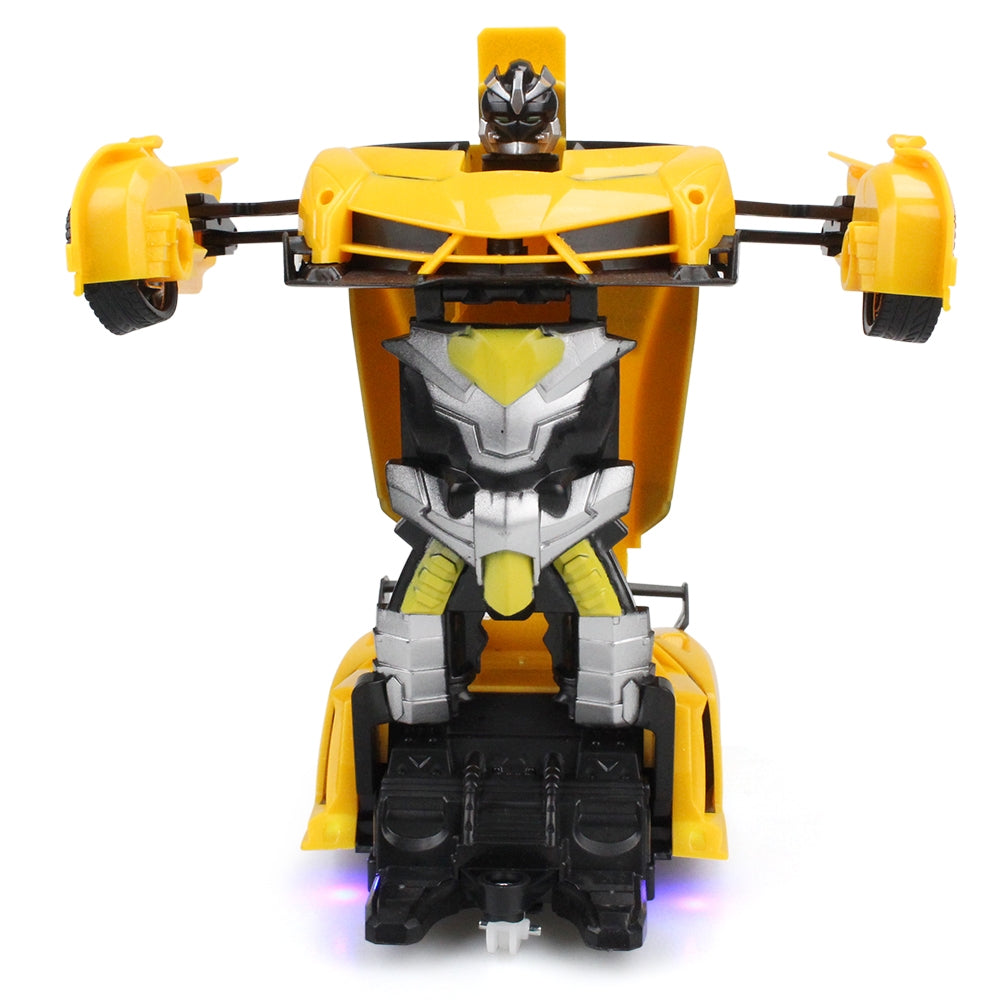 1023 4 Channels Remotely Deformed Car Toy Car(Yellow)