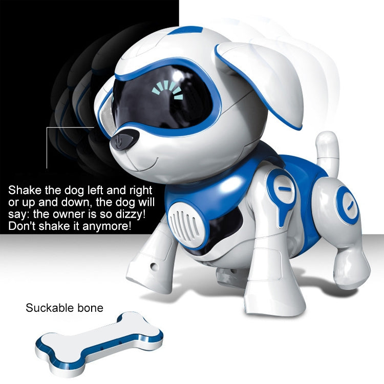 USB Charging Smart Touch Sensing Machine Dog Children Electric Toys, Supports Walking & Gnawing Bones & Lights & Music(Blue)