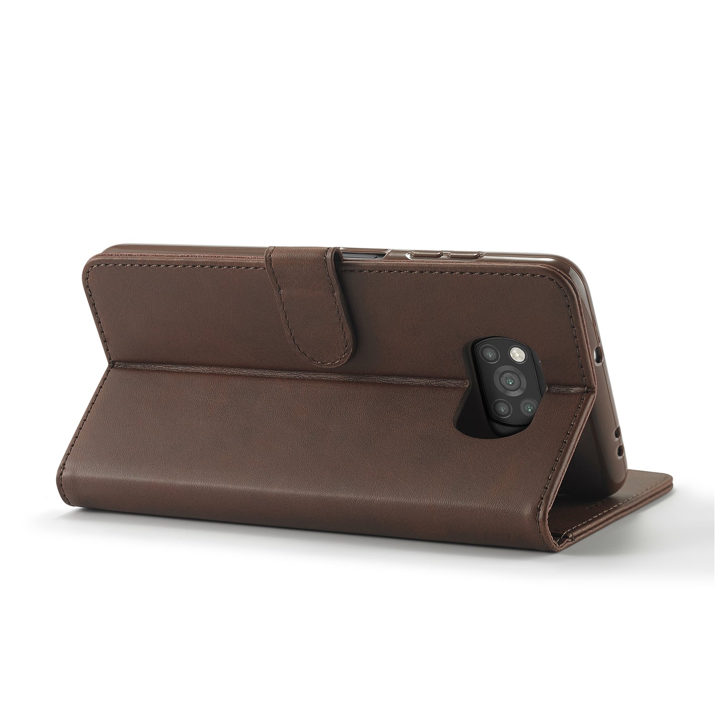 For Xiaomi Poco X3 NFC LC.IMEEKE Calf Texture Horizontal Flip Leather Case with Holder & Card Slots & Wallet(Brown)