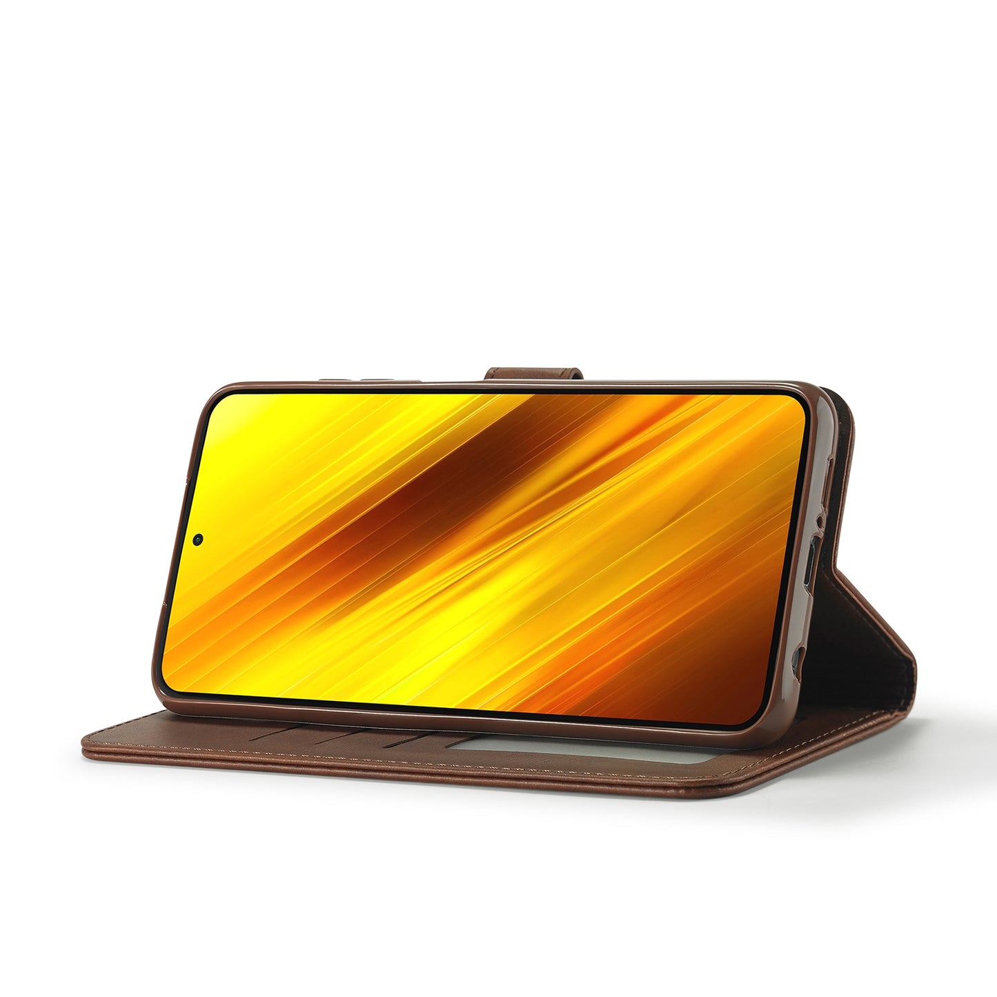 For Xiaomi Poco X3 NFC LC.IMEEKE Calf Texture Horizontal Flip Leather Case with Holder & Card Slots & Wallet(Brown)