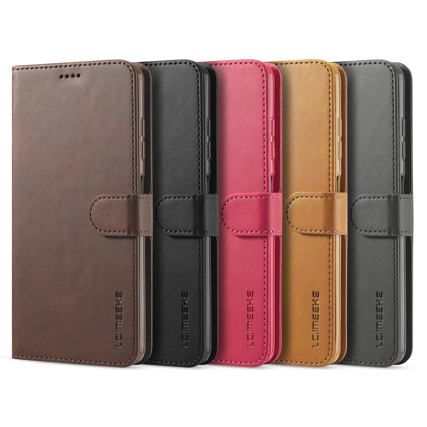 For Xiaomi Poco X3 NFC LC.IMEEKE Calf Texture Horizontal Flip Leather Case with Holder & Card Slots & Wallet(Brown)