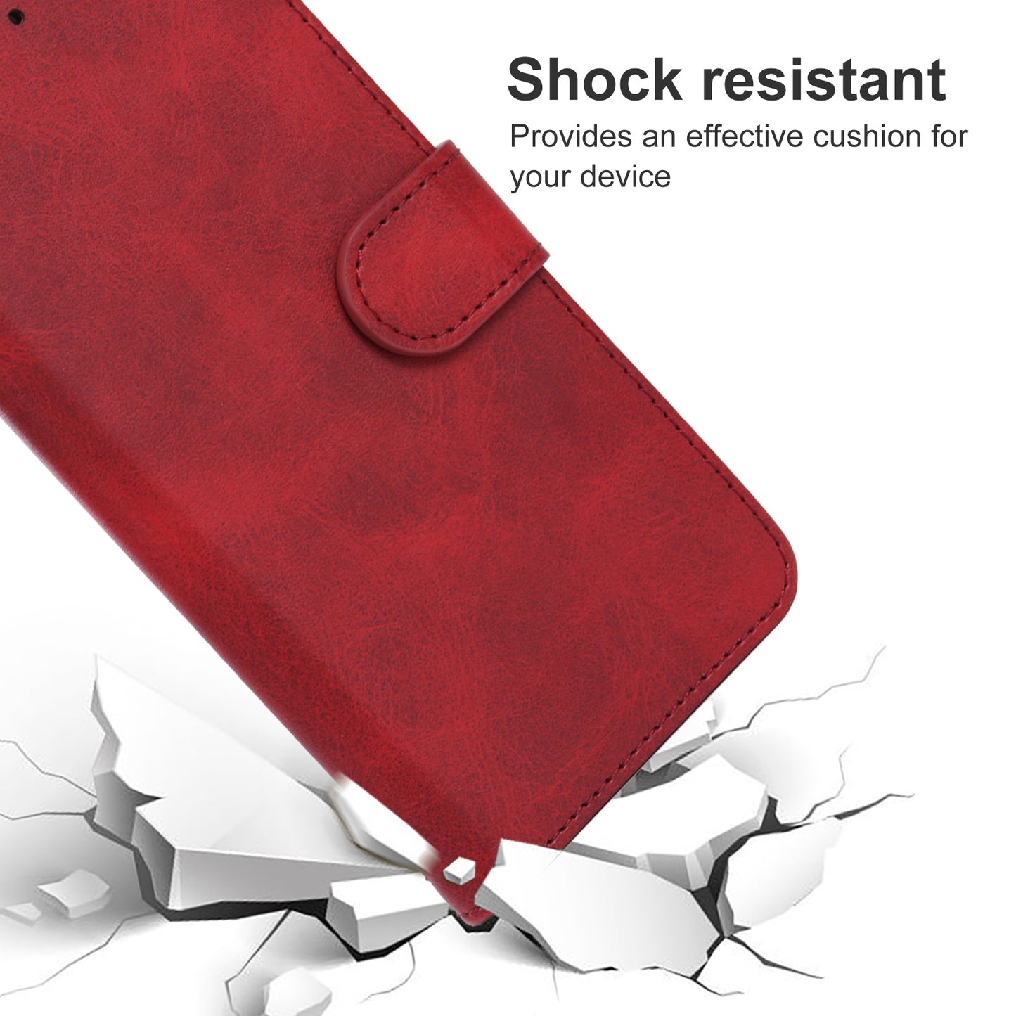 Leather Phone Case For Xiaomi Poco C40(Red)