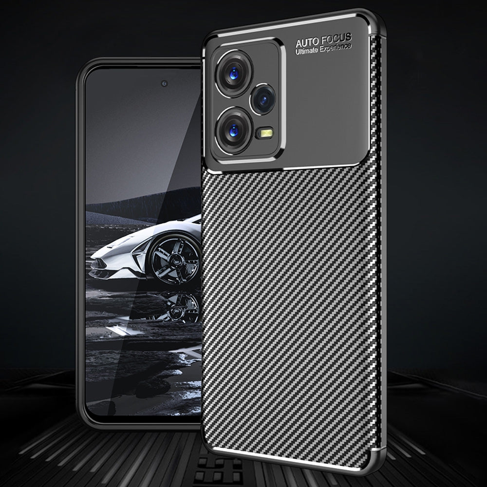 For Xiaomi Redmi Note 12 Pro 5G China / Global / Poco X5 Pro Carbon Fiber Texture Shockproof TPU Phone Case(Black)