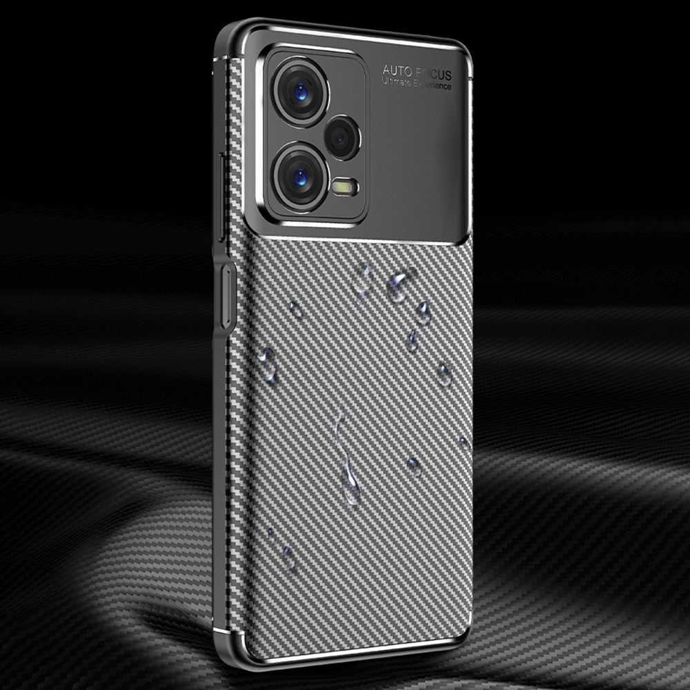 For Xiaomi Redmi Note 12 Pro 5G China / Global / Poco X5 Pro Carbon Fiber Texture Shockproof TPU Phone Case(Black)