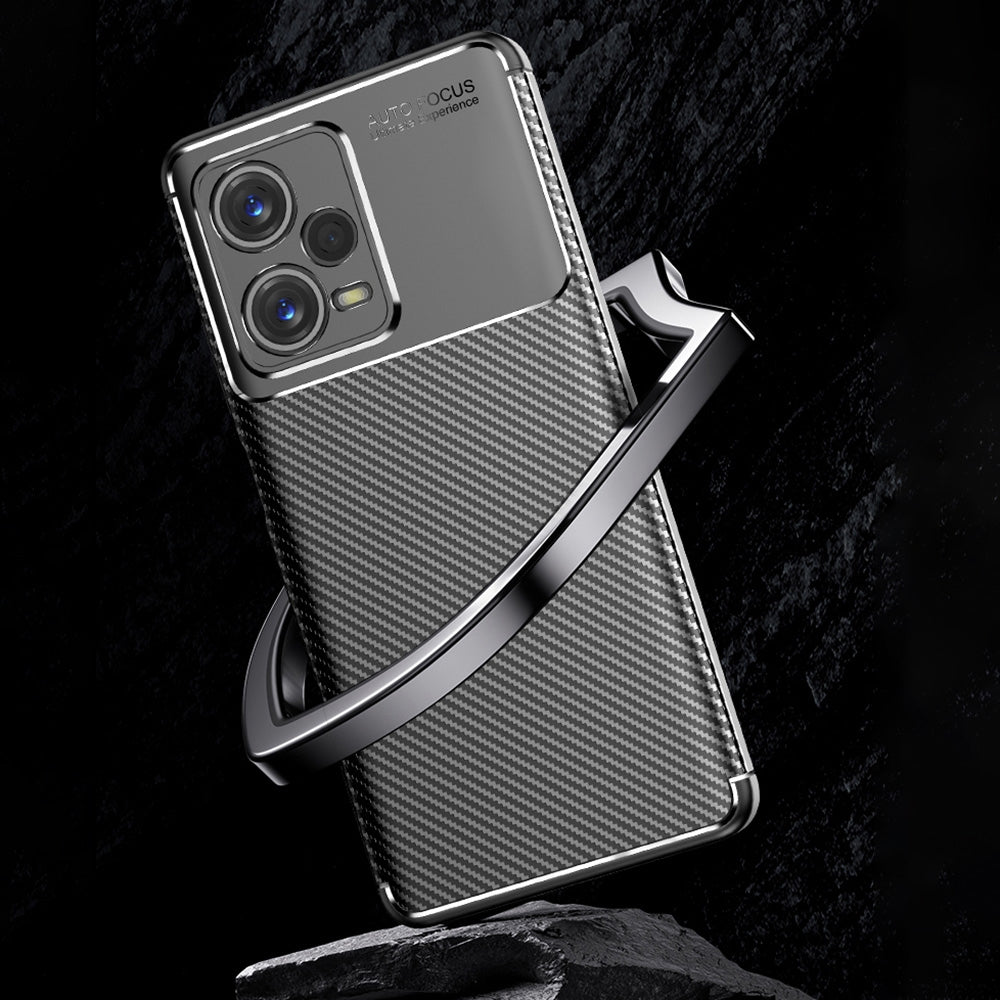 For Xiaomi Redmi Note 12 Pro 5G China / Global / Poco X5 Pro Carbon Fiber Texture Shockproof TPU Phone Case(Black)