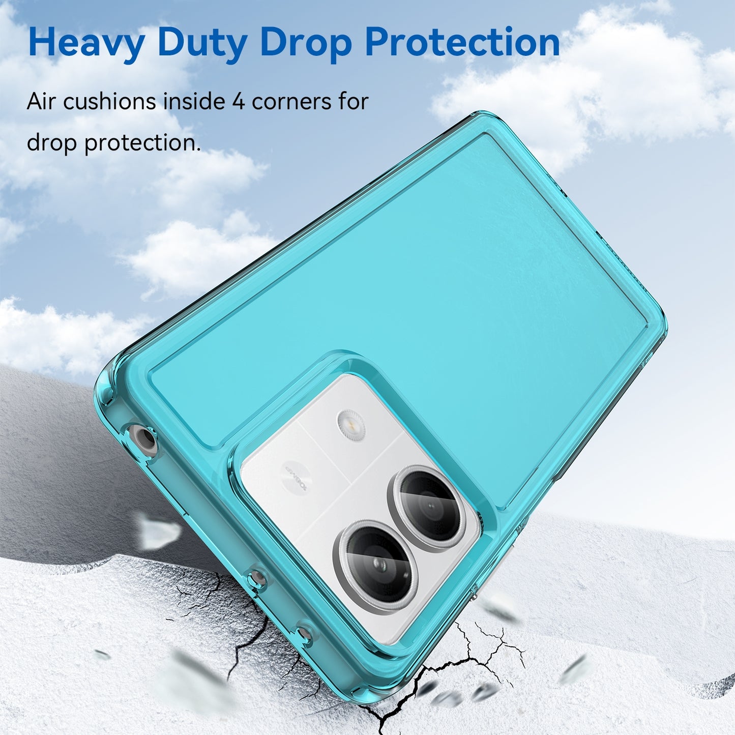 For Xiaomi Poco X6 Neo Candy Series TPU Phone Case(Transparent Blue)