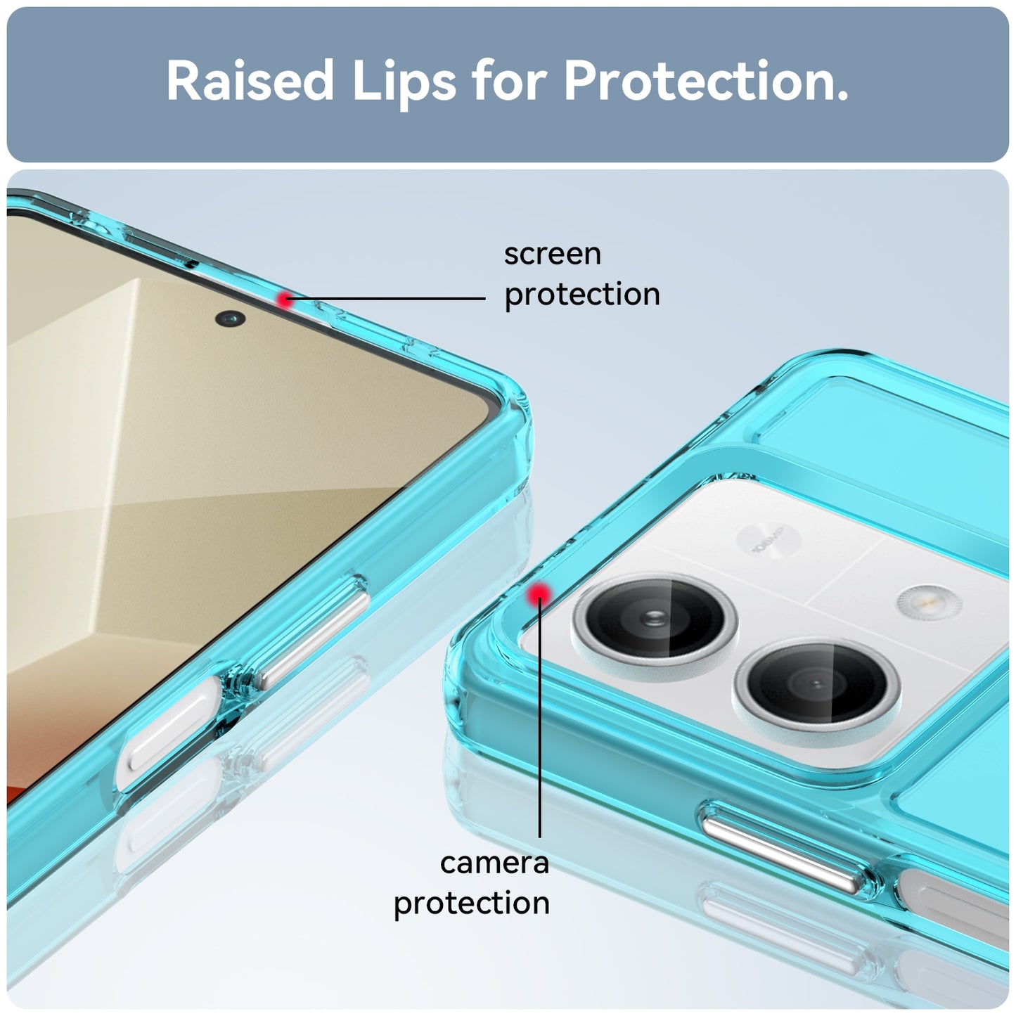 For Xiaomi Poco X6 Neo Candy Series TPU Phone Case(Transparent Blue)
