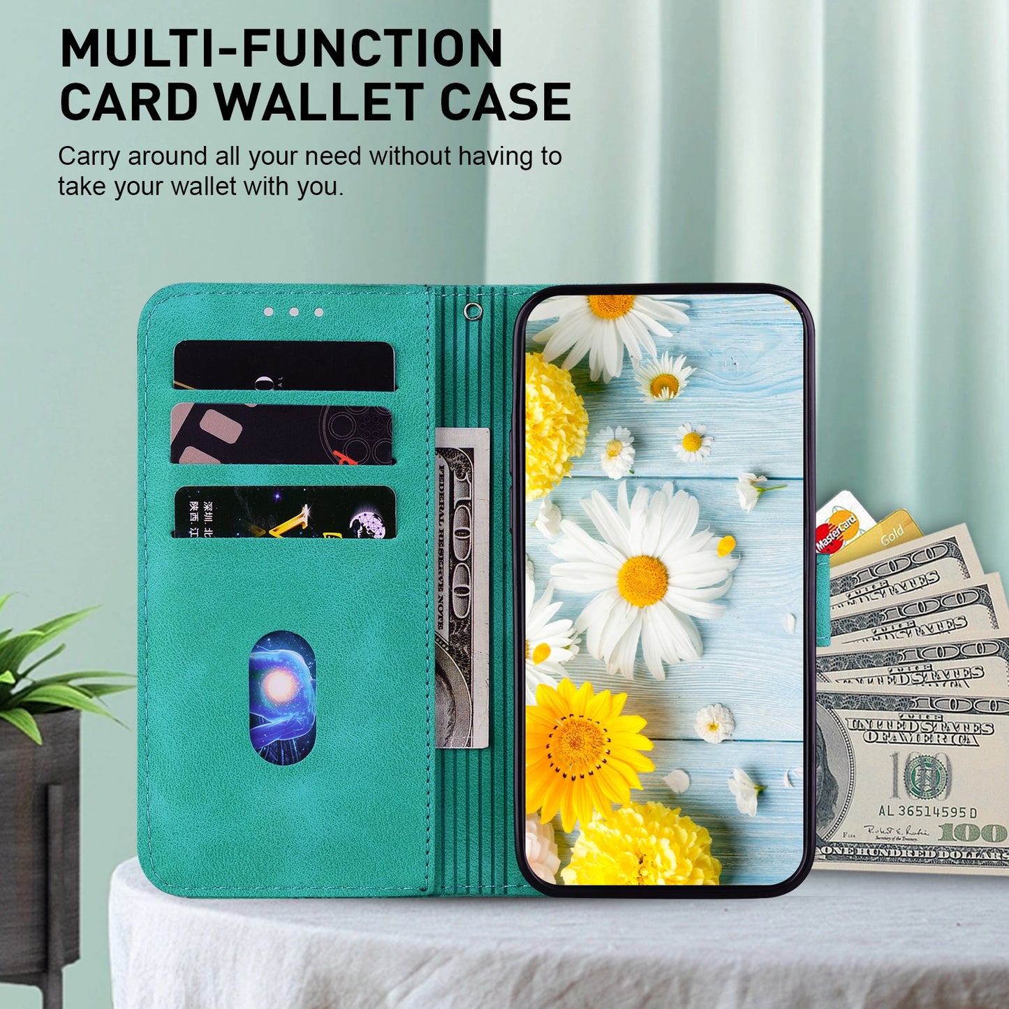 For Xiaomi Poco M6 Pro 4G Lily Embossed Leather Phone Case(Green)