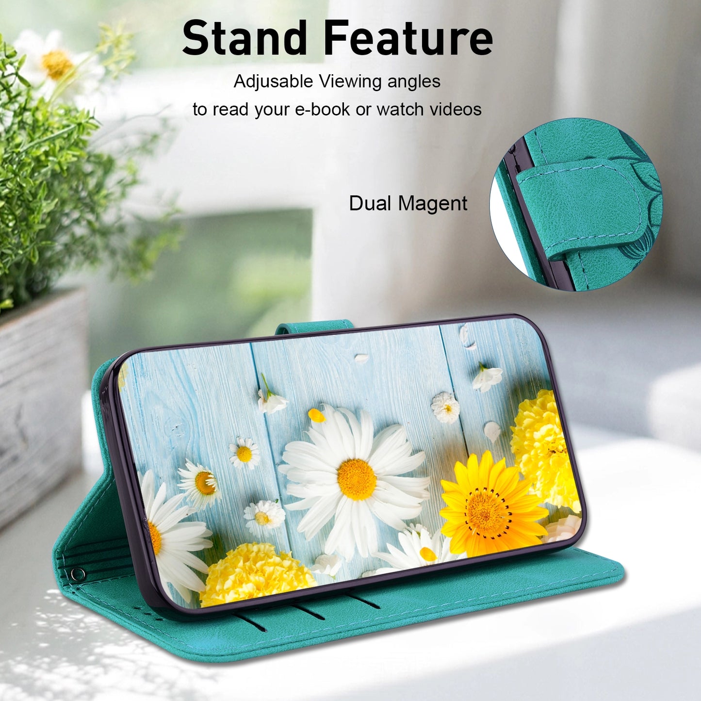 For Xiaomi Poco M6 Pro 4G Lily Embossed Leather Phone Case(Green)