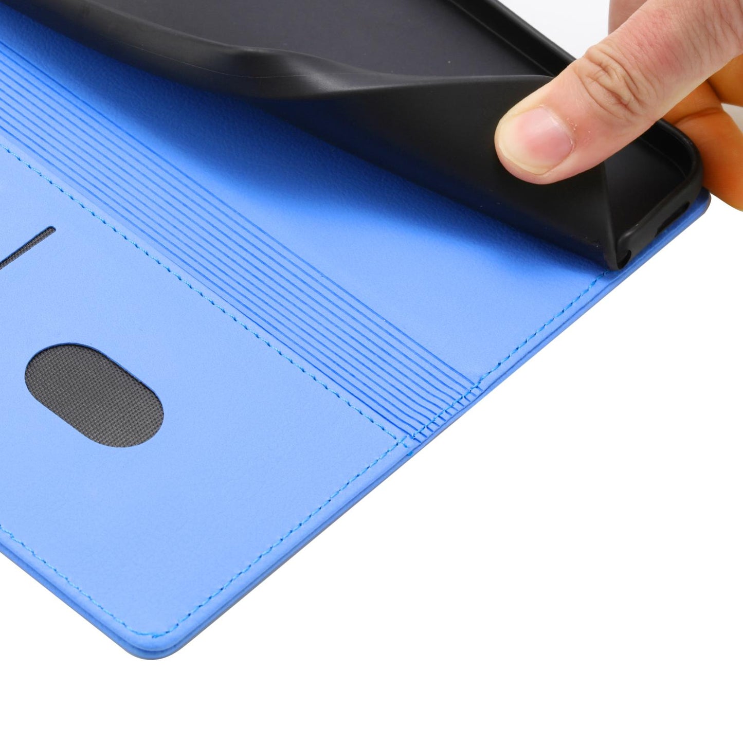 For Xiaomi Poco C75 Cartoon Elephant Embossed Leather Phone Case(Blue)